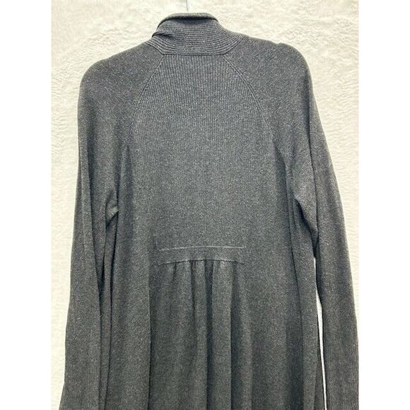 Eileen Fisher Womens Longline Cardigan Open Front Knit Long Sleeve Gray Size M - Picture 4 of 9
